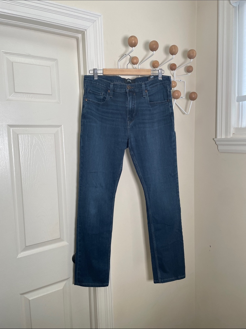 PAIGE FEderal -  Slim Straight Stretch Denim Jeans Blue - 34